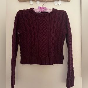 Knitted crop top sweater